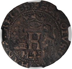 1542 early 4 maravedis reverse