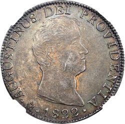 1822 Iturbide 8R 3C obverse