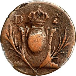 1822 Iturbide Durango ¼ obverse