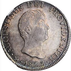 1823 Iturbide 8R obverse