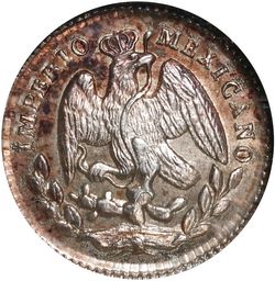 1865 5c Maximilian Z obverse
