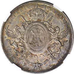 1866 Maximilan 1 Mo small letters reverse