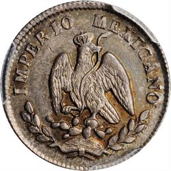 1866 Maximilian 10c Mo obverse