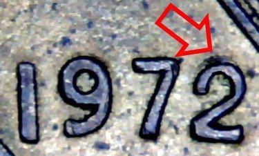 KM 418 1972 overdate detail