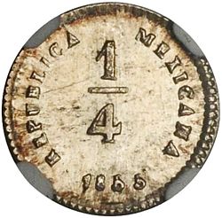 KM 368.1 ¼r Culiacán 1855 reverse