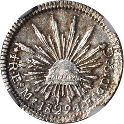 370.4 Estado de México ½ Real 1829 reverse