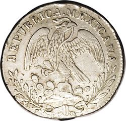 KM 377.9 8 reales 1835 Ho PP reverse