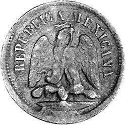 KM 391.7 1873 Oaxaca 1c 2 reverse