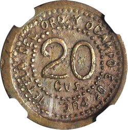764 Tetela del Oro 20c reverse