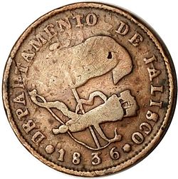 KM 354 ¼r 1836 Jalisco reverse