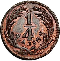 KM 358 ¼r 1836 Mo reverse