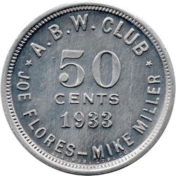 The Owl 50c aluminum obverse