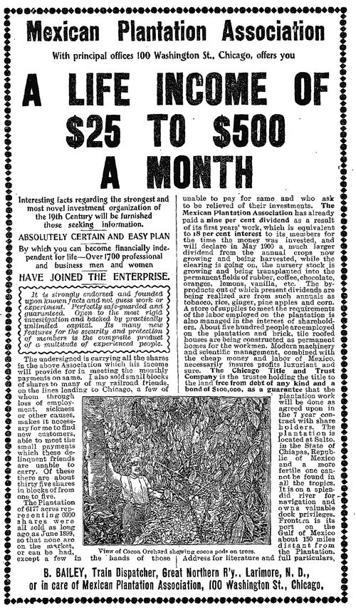 Mexican Plantation advert