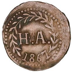 Hacienda del Carmen 1867 reverse
