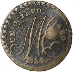 71 Apatzingán 1850 reverse