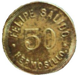1864 Felipe Salido 50c