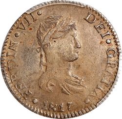 KM 111.2 8 reales 1817 Durango D MZ