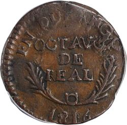 KM 61 ⅛ real 1816 Durango reverse